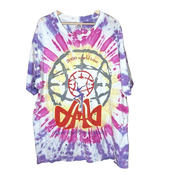 Y2K Dave Matthews Band Tie Dye T-Shirt - Picture 1 of 9